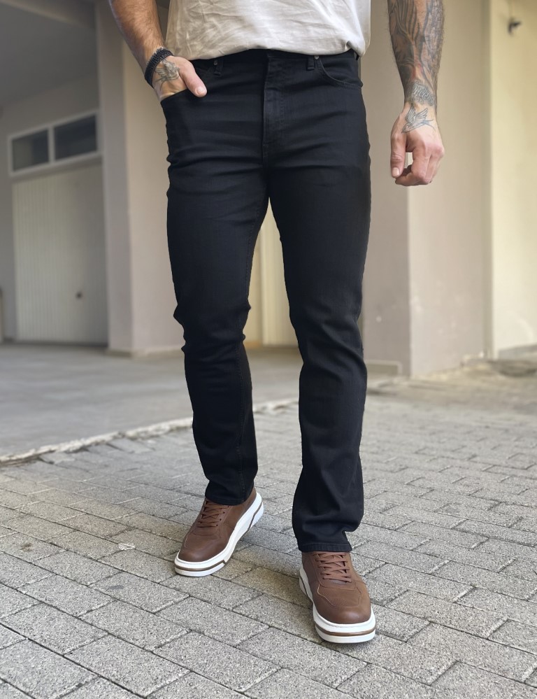 Lee Lee Brooklyn Straight ανδρικό μαύρο τζιν παντελόνι L452HFAE